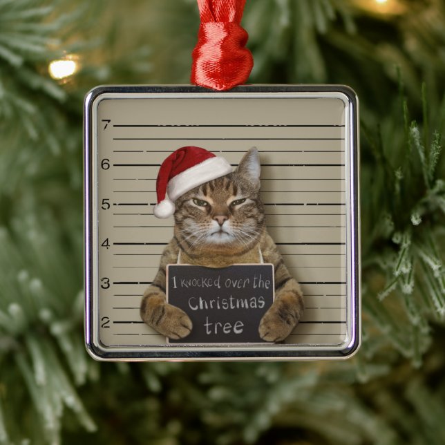 Mugshot Cat-jul Julgransprydnad Metall (Träd)
