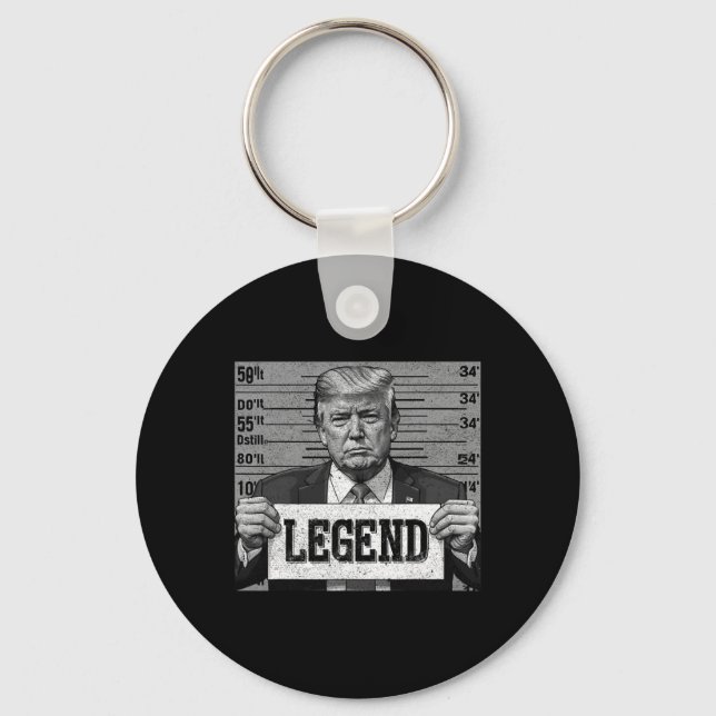Mugshot Funny Trump 2024 Nyckelring (Framsida)