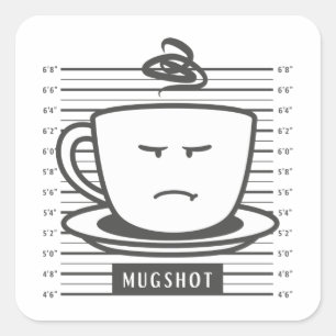 Mugshot Fyrkantigt Klistermärke