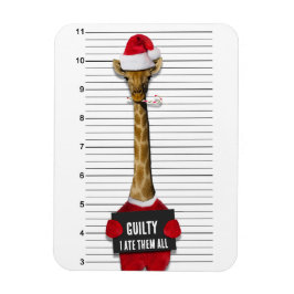 Mugshot Guilty Giraffe Funny jul Magnet