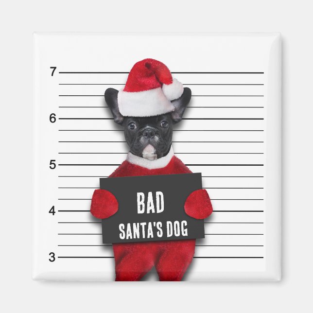 Mugshot Julstörelsens Hund Rolig Jul Magnet (Framsidan)