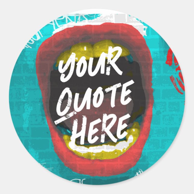 Mugshot Runt Klistermärke (Framsida)