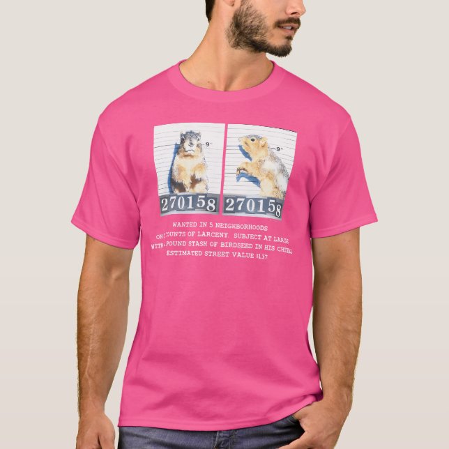 Mugshot Squirrel T Shirt (Framsida)