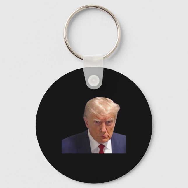 Mugshot Trump 1:a Bild Donald Prison Mugg Shot C Nyckelring (Framsida)