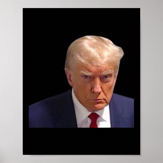 Mugshot Trump 1:a Bild Donald Prison Mugg Shot C Poster (Framsidan)