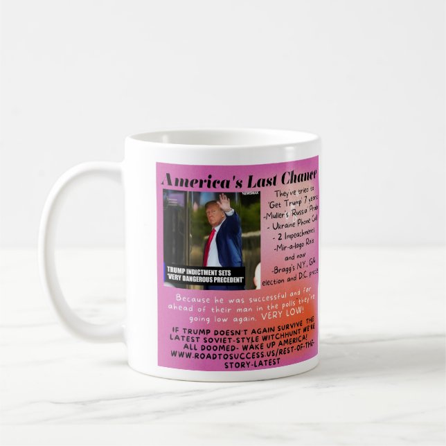 Mugshot - Trump America's Last Chance Kaffemugg (Vänster)