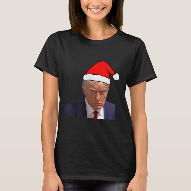 Mugshot Trump Picture - Prison Mug Shot Funny Chri T Shirt (Framsida)
