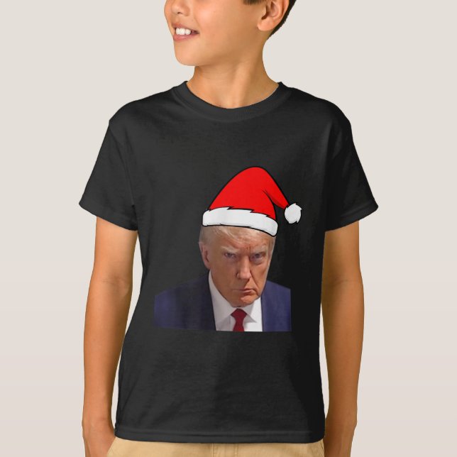 Mugshot Trump Picture - Prison Mug Shot Funny Chri T Shirt (Framsida)