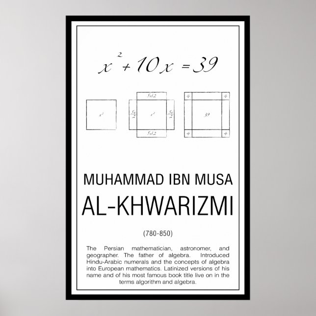 Muhammad Al-Khwarizmi Poster (Framsidan)