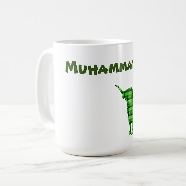 Muhammad Namn with Highland Cow, Coffee Mugg (Framsida vänster)