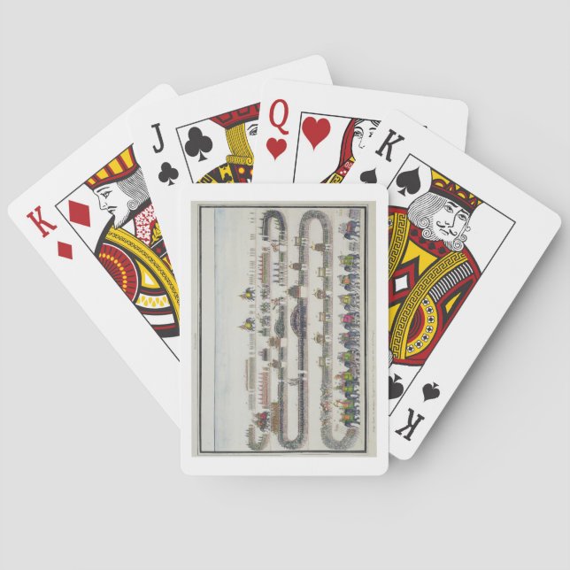 Muharram ceremoni, Faizabad, 1772 från 'Gentilen Casinokort (Baksidan)