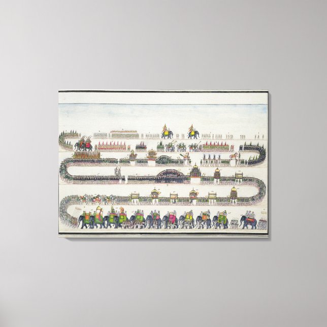 Muharram Ceremony, Faizabad, 1772 från The Gentil Canvastryck (Framsida)