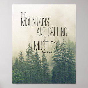 Muir citerar bergen poster