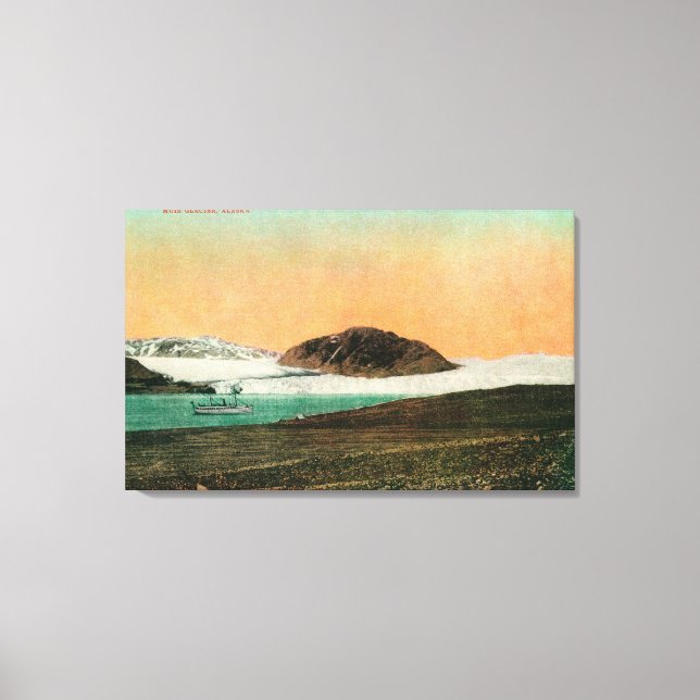 Muir Glacier och Icebergs i Alaska #2 Canvastryck (Framsida)