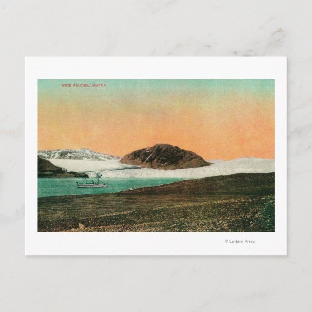 Muir Glacier och Icebergs i Alaska #2 Vykort (Framsida)