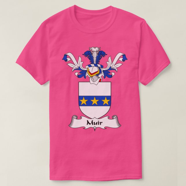 Muir Jackar Arm Family Crest T Shirt (Design framsida)