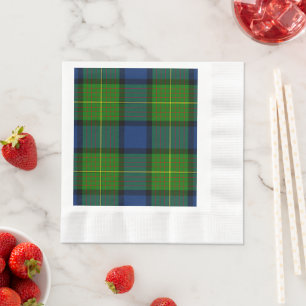 Muir Moore tartan grön blå rutig Pappersservett