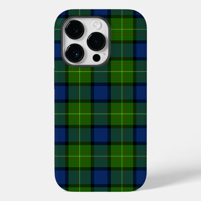Muir Moore tartan grönt blue plaid (Baksida)