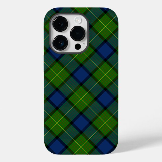 Muir Moore tartan grönt blue plaid (Baksida)