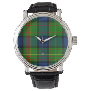 Muir Moore tartan grönt blue plaid Armbandsur