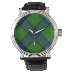 Muir Moore tartan grönt blue plaid Armbandsur