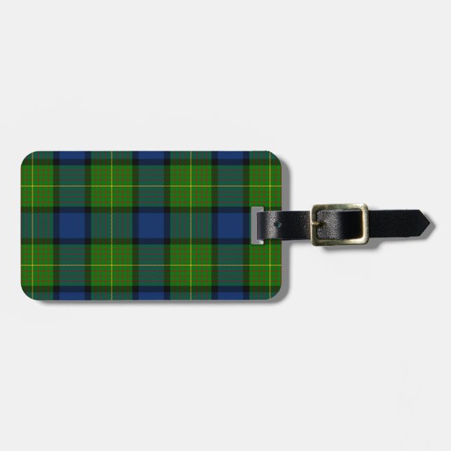 Muir Moore tartan grönt blue plaid Bagagebricka (Horisontell Framsida)