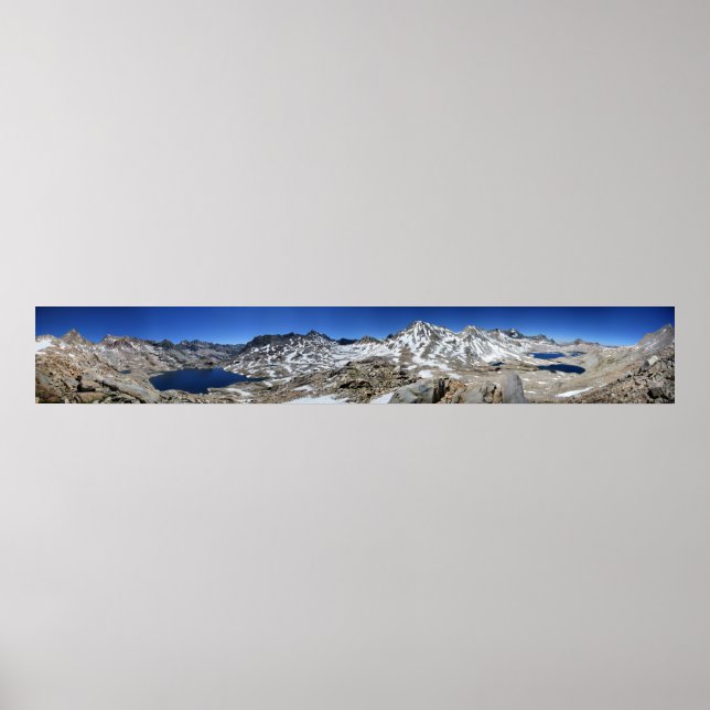 Muir Pass Panorama från Above - John Muir Trail Poster (Framsidan)