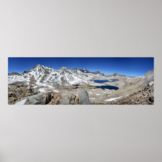 Muir Pass Panorama från Above - John Muir Trail Poster (Framsidan)