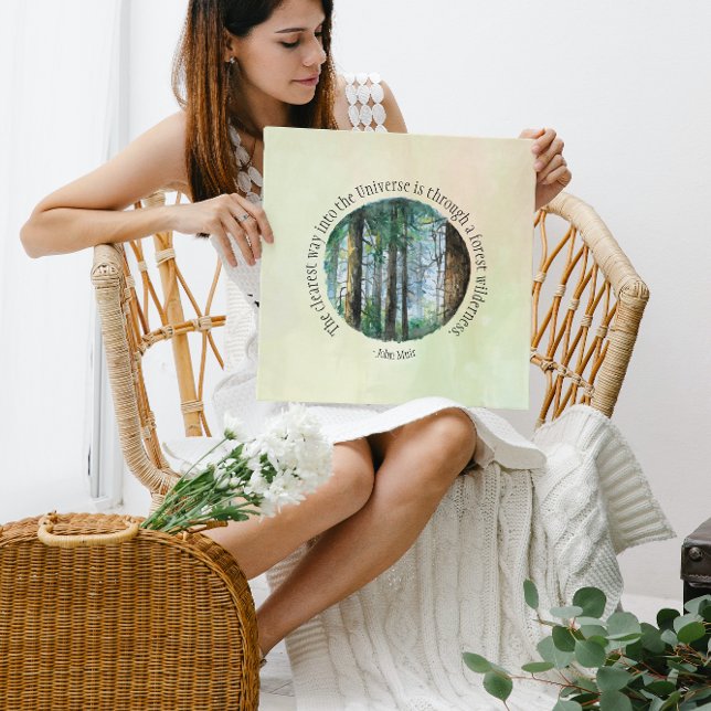 Muir Quote Watercolor Forest Poster (Skapare uppladdad)