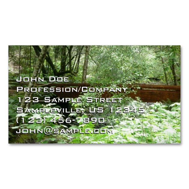 Muir Skogen Bridge I Magnetiska Visitkort (Framsida)