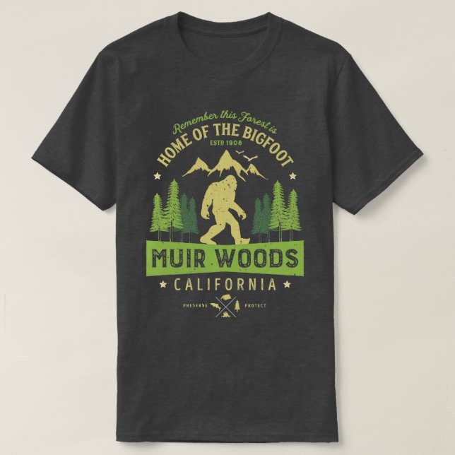 Muir Skogen National Monument California Redwood P T Shirt (Design framsida)
