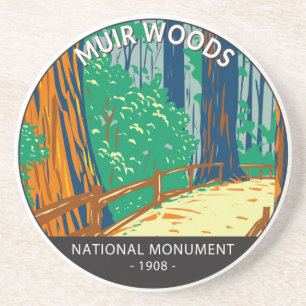 Muir Skogen National Monument California Vintage Underlägg