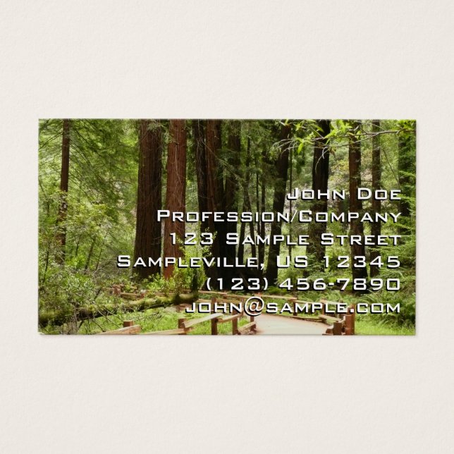 Muir Skogen Väg I Natur Fotografi Visitkort (Framsidan)