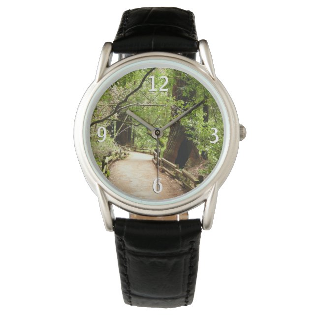 Muir Skogen Väg II Natur Fotografi Armbandsur (Framsida)