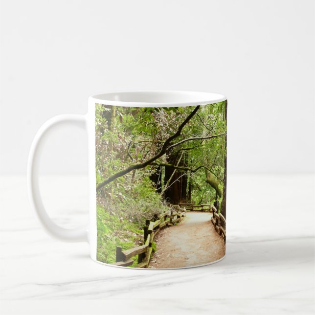 Muir Skogen Väg II Natur Fotografi Kaffemugg (Vänster)