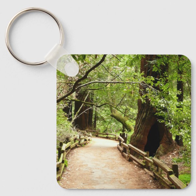 Muir Skogen Väg II Natur Fotografi Nyckelring (Framsida)