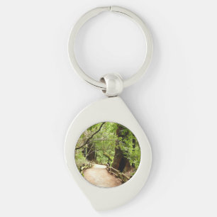 Muir Skogen Väg II Natur Fotografi Swirl Silverfärgad Nyckelring