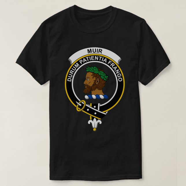 Muir Vapensköld Tartan Klan Scottish Klan T Shirt (Design framsida)