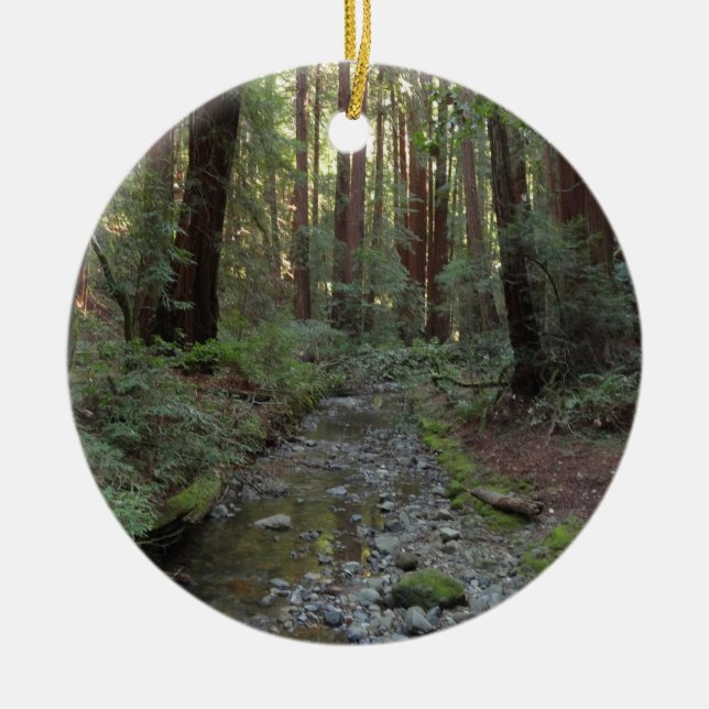 Muir Woods bäck skogslandskap Julgransprydnad Keramik (Framsidan)