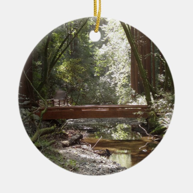 Muir Woods Bridge II Julgransprydnad Keramik (Framsidan)
