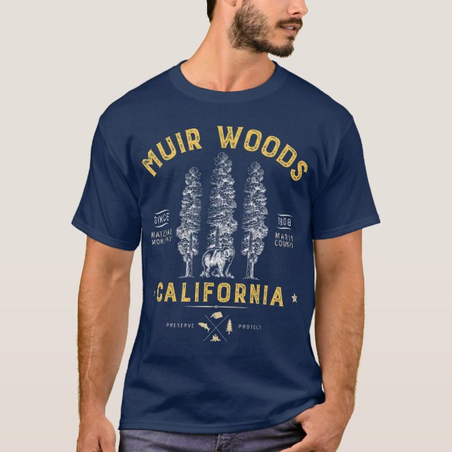 Muir Woods National Monument  California Redwood T Shirt (Framsida)