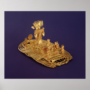Muisca en votive figurine som visar poster