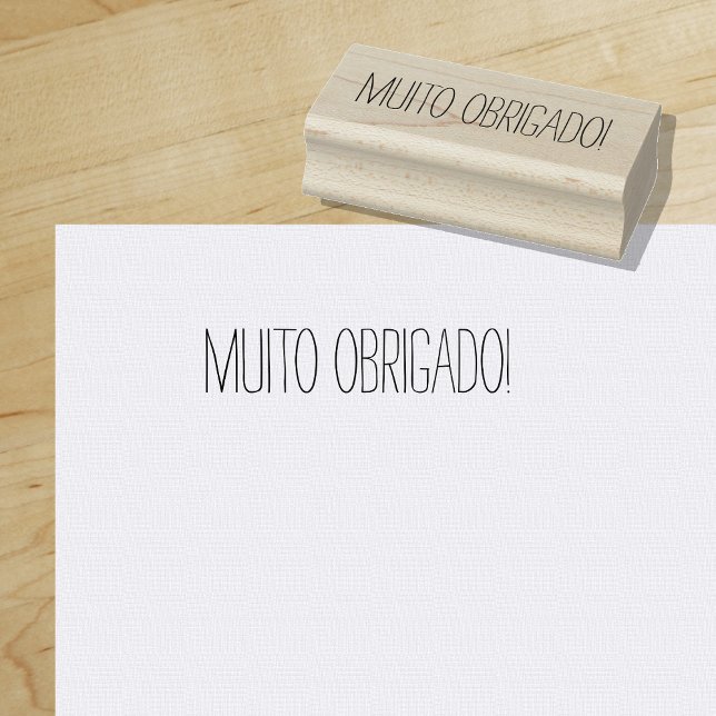 Muito Obrigado Tack så mycket Mycket portugisiska Stämpel ("Everyday is abundantly beautiful." 
Sincerely Best Wishes from Lucky Design World)