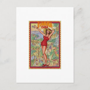Mujer Havana: Vintage Cubano La Habana Vykort