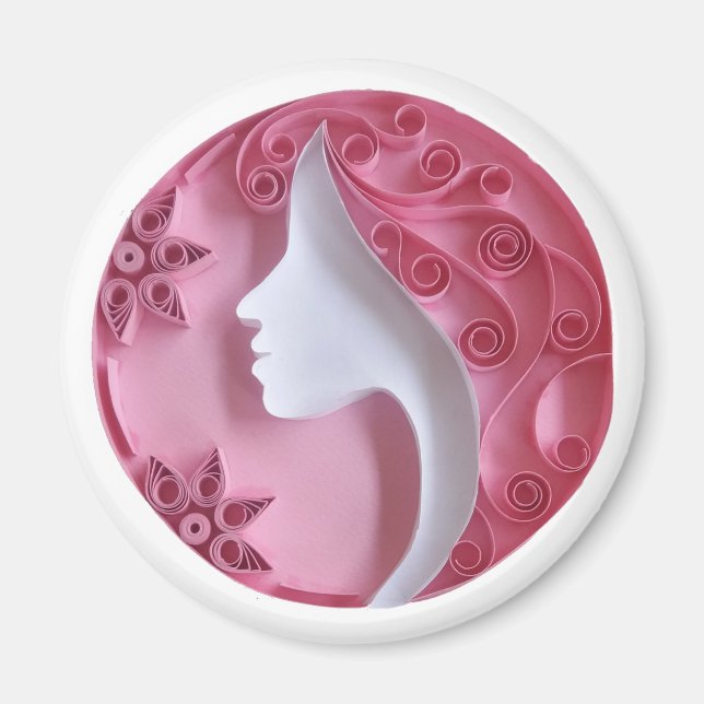 mujer quilling magnet (Framsidan)