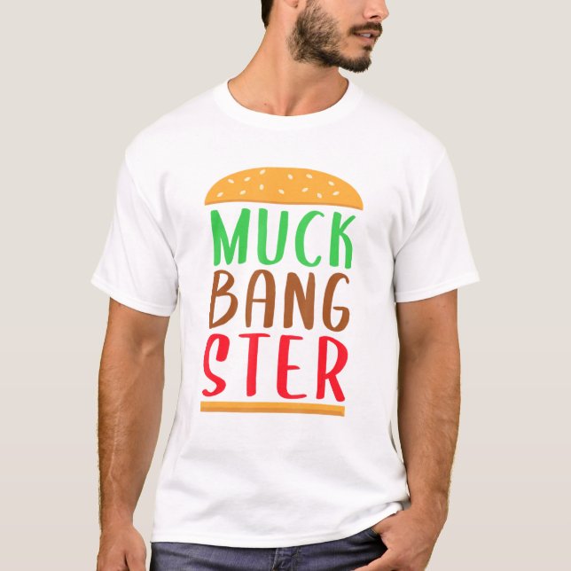 Mukbangster Muckbang Asmr Hamburger Sound Therapy T Shirt (Framsida)