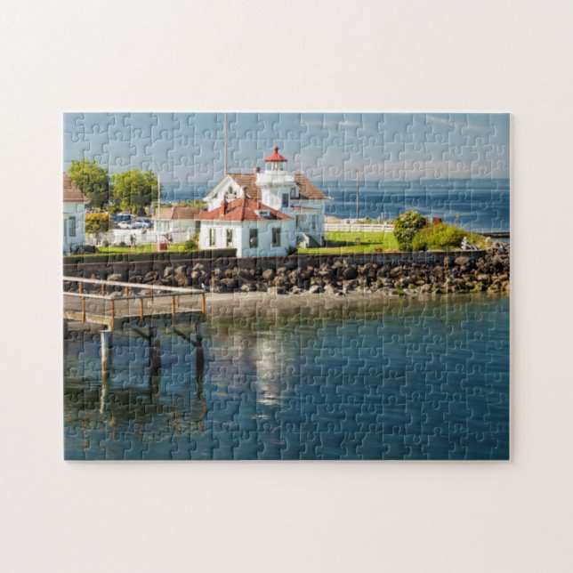 Mukilteo fyr, Mukilteo, Washington, USA Pussel (Horisontell)