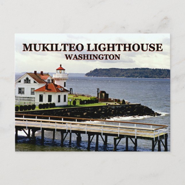 Mukilteo fyr, Washington vykort (Framsida)