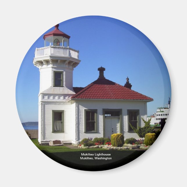 Mukilteo Lighthouse, Mukilteo, Washington Magnet (Framsidan)