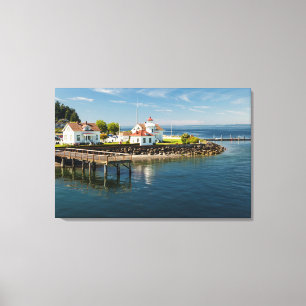 Mukilteo Lighthouse, Mukilteo, Washington, USA Canvastryck